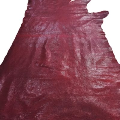 red water snake embossed cow leather