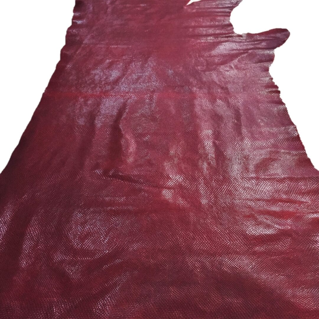 red snake embossed cow leather avetcoinc@