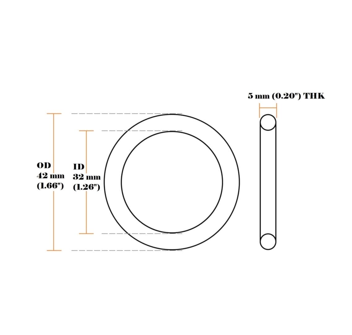 32 mm 5 thk Oring Templet