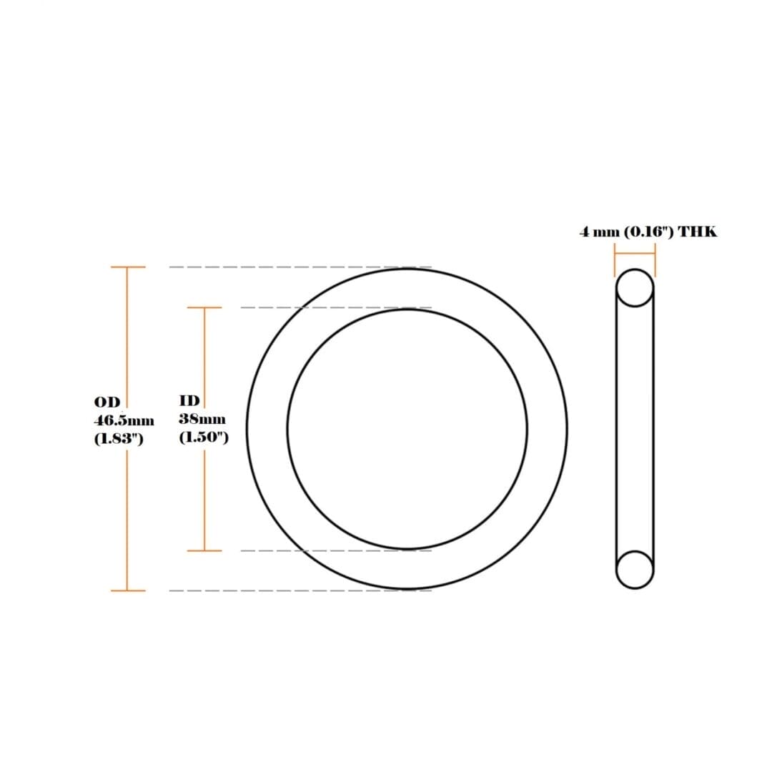 38 mm 4thk Oring Templet