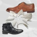 Toe Box and Counter (1) | Avetco Leather Hides and Eva Foam Endulite 200 - 0.6mm. This is a non-woven polyester fabric that is infused with polystyrene resins and is ideal for toe-puffs and counters materials of varying softness and rigidity. It allows for perfect shape retention and is highly durable in wear. The complete range is suitable for all types of footwear where solvent dipping is required. Please keep in mind that due to manufacturing and cutting tolerances, the sheet's length and width may vary by +/- 1" to 4". This material is ideal for use in women's casual and fashion footwear, men's casual footwear, and sports footwear. It is available in white, with dimensions of 58" W x 36" L and is constructed with soft and flexible toes. The sizes available include 0.6mm, 0.65mm, 0.7mm, and 0.8mm (+/- 0.10mm) from Mexico.