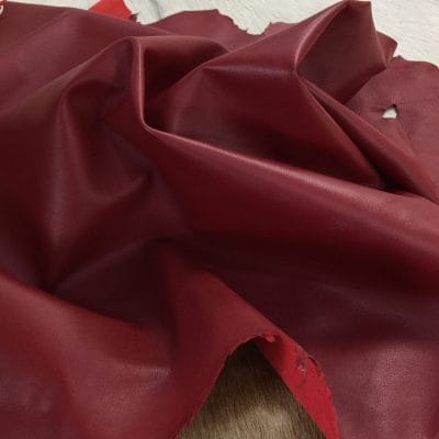 Economy Lambskin Nappa Leather 2 oz Deep Red