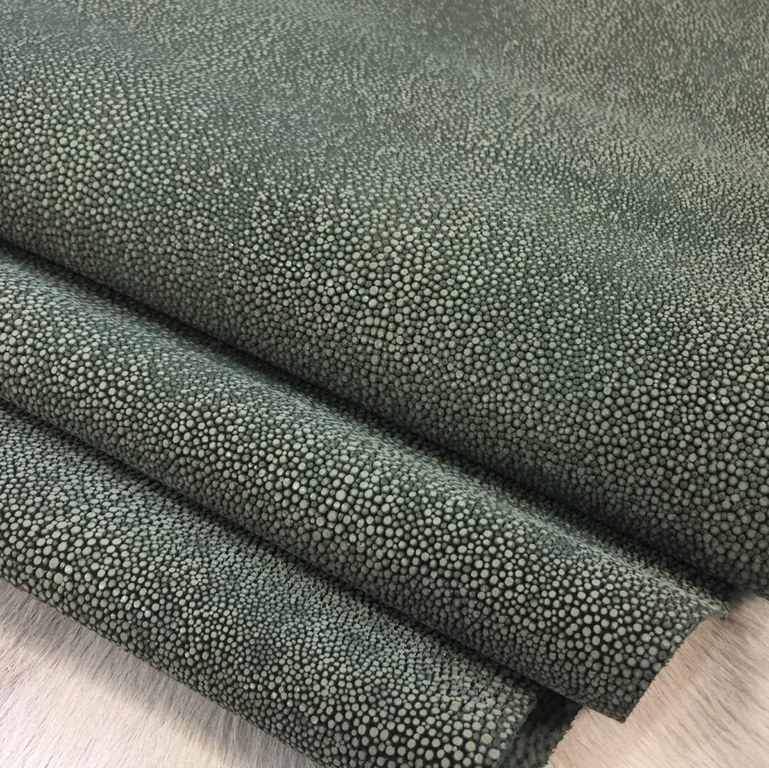 Meteor Embossed Cow Leather in Forest Night – Avetco