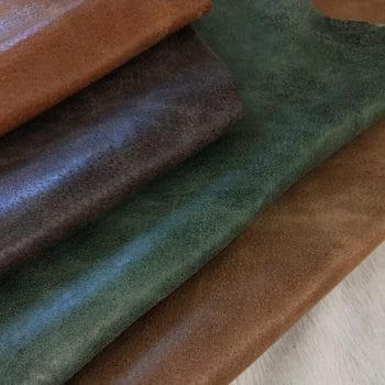 Distressed Pig Grain Leather 3 oz $45.00 Per Hide 10-13SF.