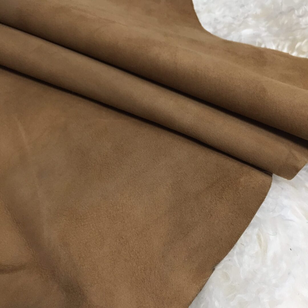 brown goatskin suede leather avetcoinc@
