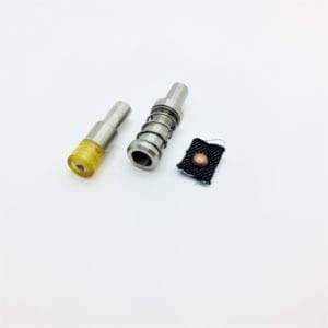 R598 - R588 Decorative Rivet .This tool is used for setting decorative rivets and comes with a machine die top insert of 9.4 mm, and a machine die bottom insert of 9.4 mm. The tool is made of high-quality steel, which ensures durability and longevity.