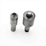 Steel die setter tool for 0.33″ (8.5mm) EL2 beveled grommets – 9.4mm top and bottom inserts on white background