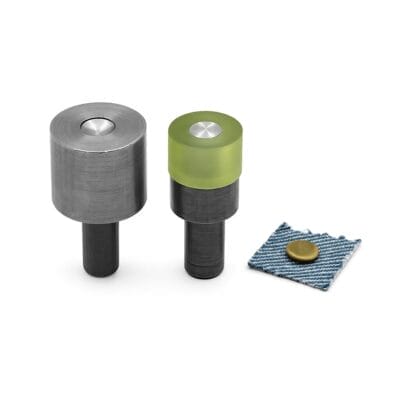Rivet Tooling Set R002 – top and bottom die for rivets R0026 and R0028