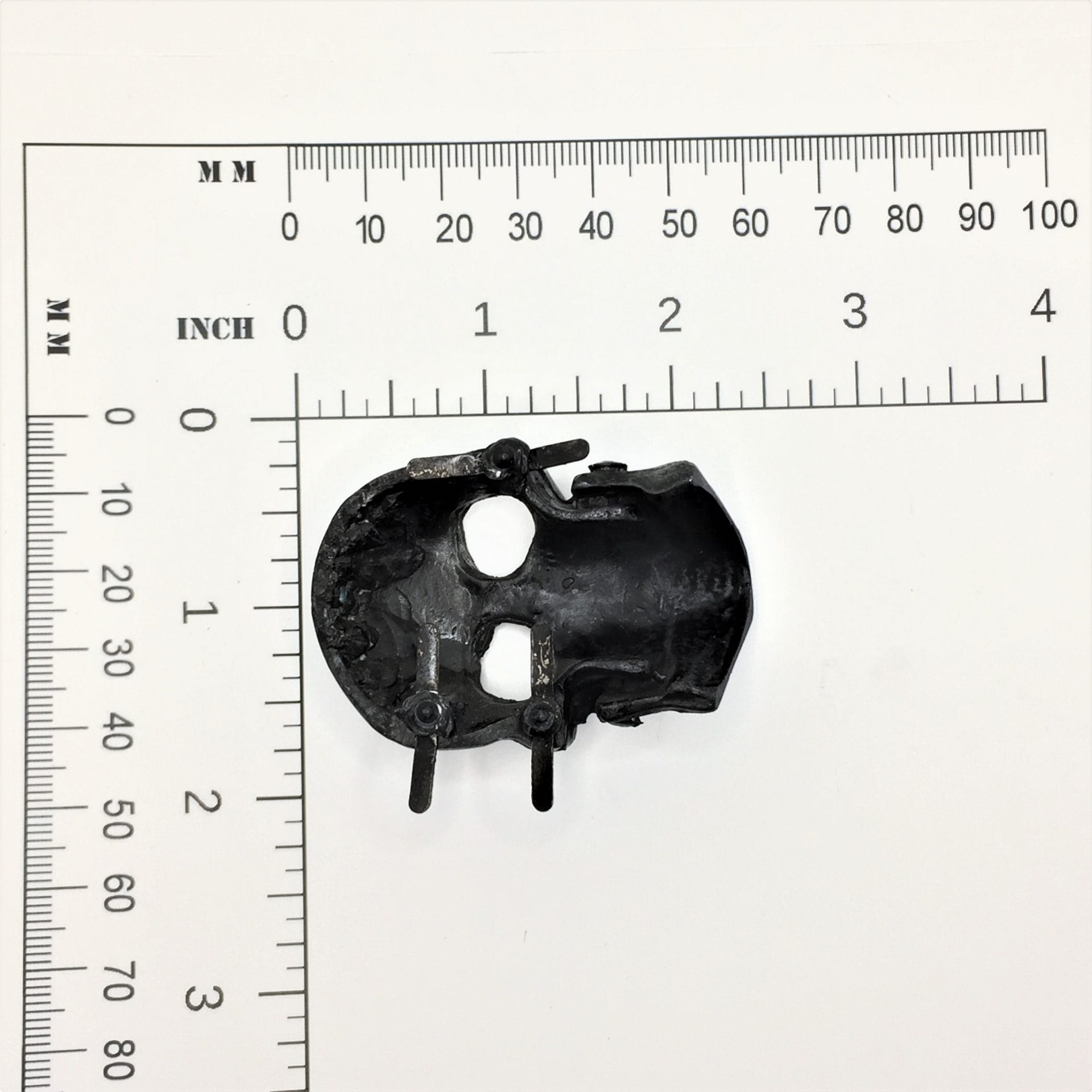 Skull with Prong Buckle A.Silver HA236 Avetcoinc@ (2)