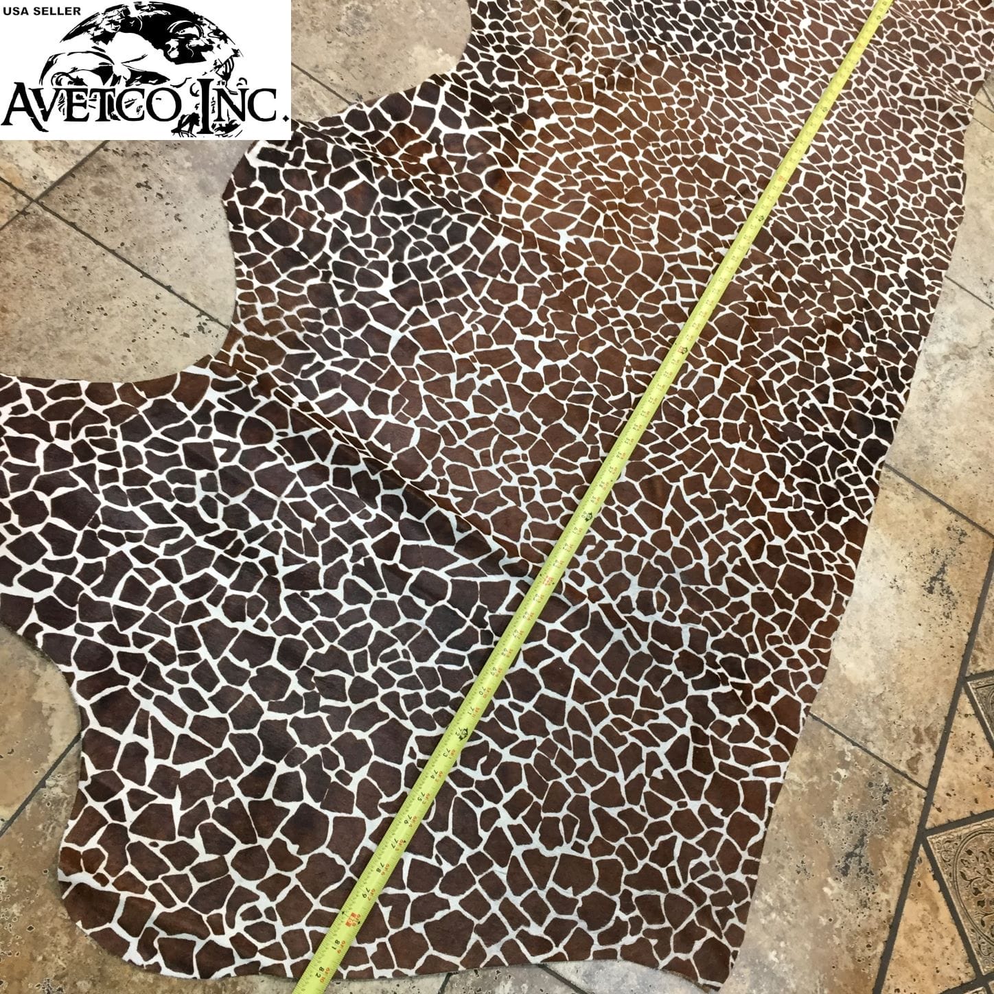 Avetco Inc-Cow Hair On Giraffe-Chestnut (4) Small