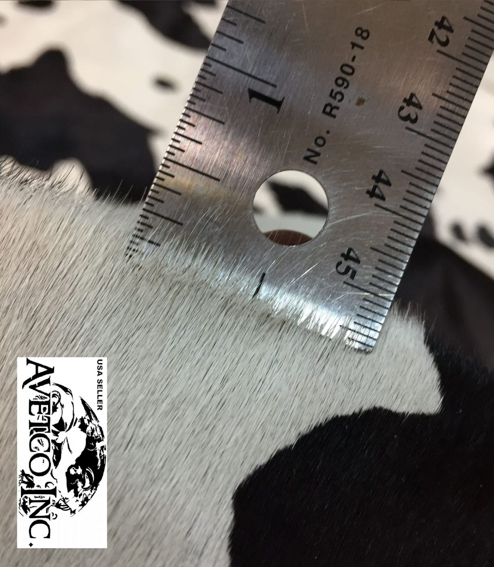 Avetco Inc-Cow Hair On Horse Print Black (6)