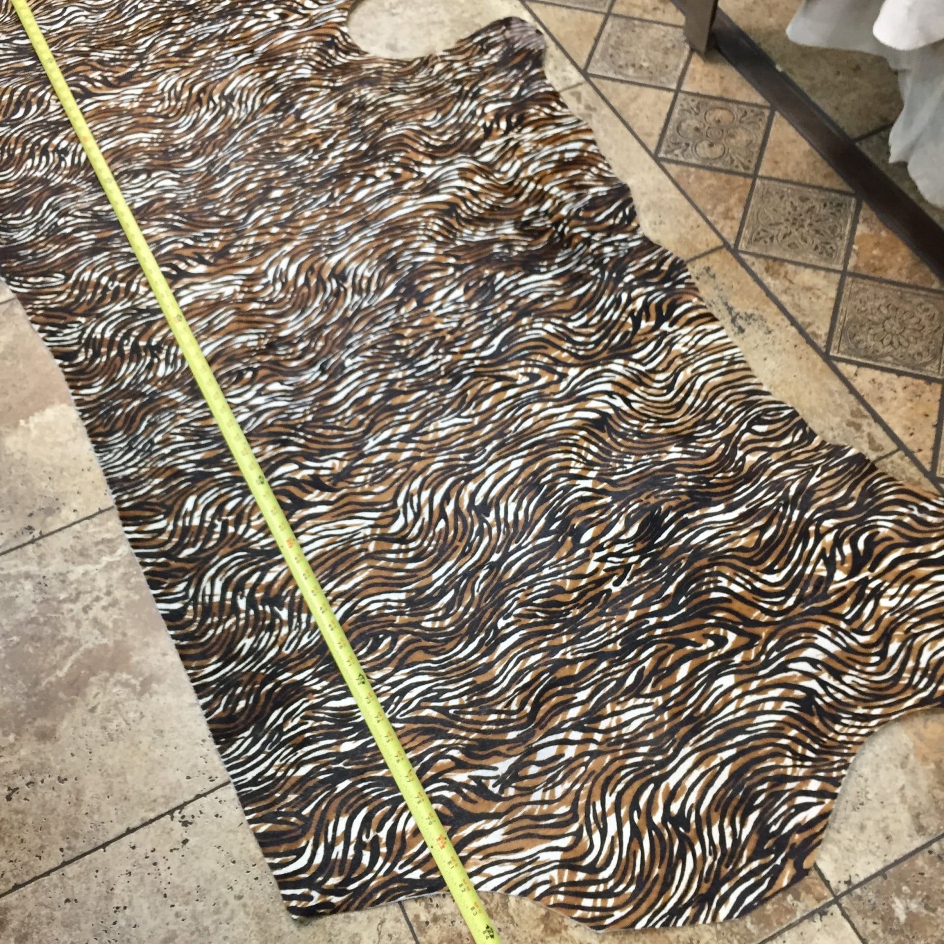 Avetco Inc-Cow Hair On Zebra Print Black with Brown (1)