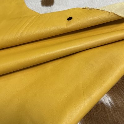 Economy Lamb Nappa Leather- Multiple Hides Canary Yellow