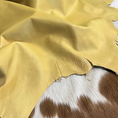 Economy Lamb Nappa Leather- Multiple Hides Light Yellow