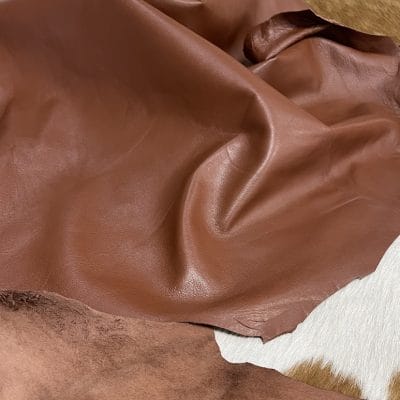Economy Lamb Nappa Leather- Multiple Hides Rustic Brown