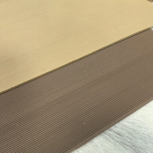 This soling material is made of high-quality rubber and features a fine line pattern that offers an excellent grip for your footwear. It is available in two classic colors - Tan and Brown that can complement any shoe design.