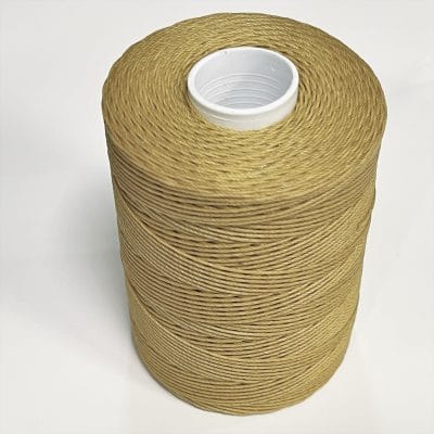 Avetco Brand offers a wax-coated polyester thread that is shiny, soft, and highly resistant to high temperatures, humidity, mildew, and water. This thread is perfect for hand-sewing, crafting, and manufacturing a wide range of products such as footwear, sofas, car seats, sports equipment, furniture, and canvas items. It is a versatile material that is durable and reliable, ensuring long-lasting results. Each spool contains 250 grams of thread that is made from 100% polyester waxed material and has a length of approximately 400m/433 yards. The thickness of the thread is 0.76mm.