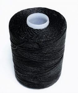 Avetco Brand offers a wax-coated polyester thread that is shiny, soft, and highly resistant to high temperatures, humidity, mildew, and water. This thread is perfect for hand-sewing, crafting, and manufacturing a wide range of products such as footwear, sofas, car seats, sports equipment, furniture, and canvas items. It is a versatile material that is durable and reliable, ensuring long-lasting results. Each spool contains 250 grams of thread that is made from 100% polyester waxed material and has a length of approximately 400m/433 yards. The thickness of the thread is 0.76mm.