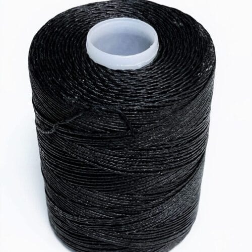 Avetco Brand offers a wax-coated polyester thread that is shiny, soft, and highly resistant to high temperatures, humidity, mildew, and water. This thread is perfect for hand-sewing, crafting, and manufacturing a wide range of products such as footwear, sofas, car seats, sports equipment, furniture, and canvas items. It is a versatile material that is durable and reliable, ensuring long-lasting results. Each spool contains 250 grams of thread that is made from 100% polyester waxed material and has a length of approximately 400m/433 yards. The thickness of the thread is 0.76mm.