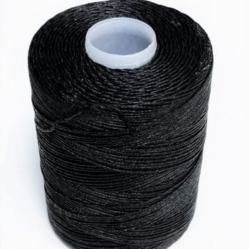 TI1000-14 Black | Avetco Leather Hides and Eva Foam Avetco Brand offers a wax-coated polyester thread that is shiny, soft, and highly resistant to high temperatures, humidity, mildew, and water. This thread is perfect for hand-sewing, crafting, and manufacturing a wide range of products such as footwear, sofas, car seats, sports equipment, furniture, and canvas items. It is a versatile material that is durable and reliable, ensuring long-lasting results. Each spool contains 250 grams of thread that is made from 100% polyester waxed material and has a length of approximately 400m/433 yards. The thickness of the thread is 0.76mm.