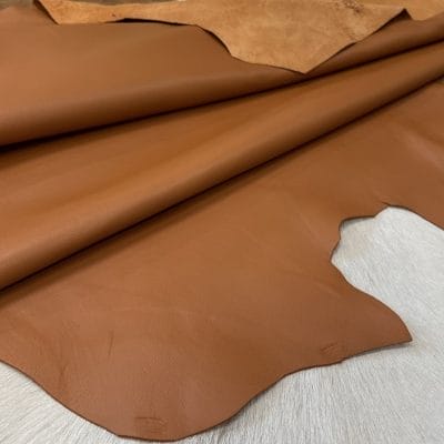 Lambskin Nappa Leather 11-12 SF. 2/3 Oz. Saddle Tan