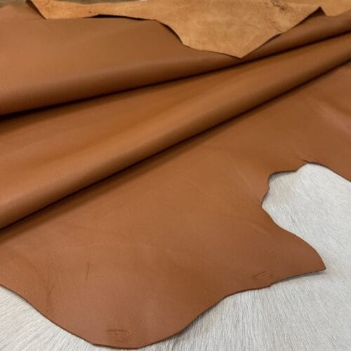 Lambskin Nappa Leather 11-12 SF. 2/3 Oz. Leather Brown