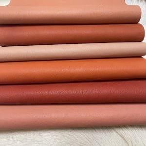 The Milano Cow Leather Collection is made of full-grain European leather produced from whole hides. This gives the leather a soft and luxurious finish on the surface, resulting in a subtle yet rich appearance. The collection is available in 48 complementary colors and is lightly pigmented and flexible, making it an excellent option for cutting. The Milano Collection is unbuffed and chrome-tanned, giving these leathers a smooth and elegant look.