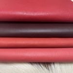 Milano Red | Avetco Leather Hides and Eva Foam The Milano Cow Leather Collection is made of full-grain European leather produced from whole hides. This gives the leather a soft and luxurious finish on the surface, resulting in a subtle yet rich appearance. The collection is available in 48 complementary colors and is lightly pigmented and flexible, making it an excellent option for cutting. The Milano Collection is unbuffed and chrome-tanned, giving these leathers a smooth and elegant look.