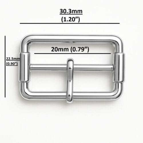 Center Bar Buckles Y2017 – 20mm Zinc Alloy in Nickel Finish