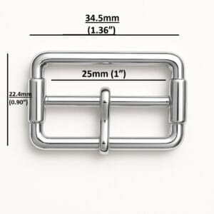 Y2017 nickel center bar buckles, rectangular design for 15mm strap – ideal for leathercraft, handbags, shoes, and belts.