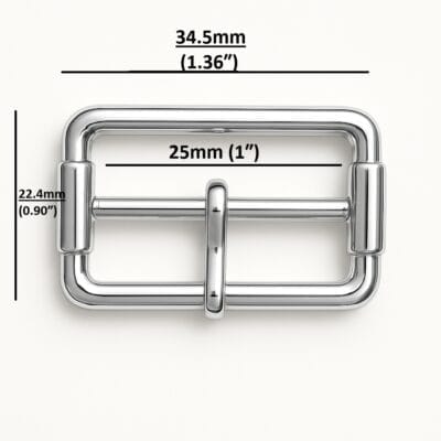 Y2017 nickel center bar buckles, rectangular design for 15mm strap – ideal for leathercraft, handbags, shoes, and belts.