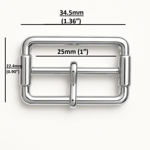 Y2017 nickel center bar buckles, rectangular design for 15mm strap – ideal for leathercraft, handbags, shoes, and belts.