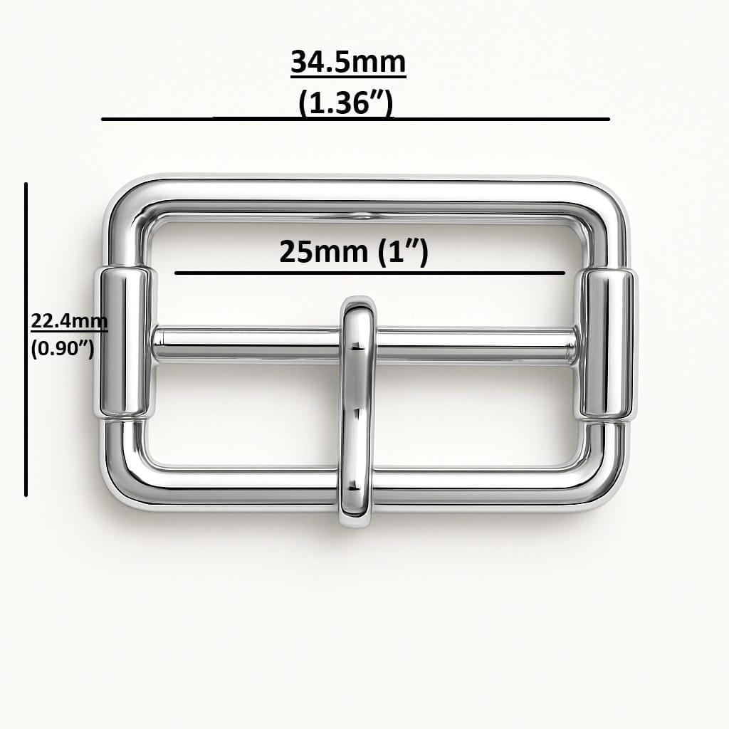 Y2017 nickel center bar buckles, rectangular design for 15mm strap – ideal for leathercraft, handbags, shoes, and belts.