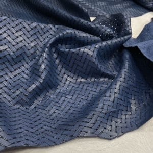 The Gardner Collection is a European, washed, grain leather cowside hide with a chrome tannage finish. This collection has a diagonal zigzag pattern on the surface creating a woven-look, which is established using a laser printing technique. The Gardner collection has a wax finish on top, giving the leather a luscious shine adding a rich elegance to a casual style.