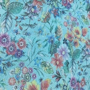 Snake Embossed floral cowhide leather in glossy Angel Blue finish, ideal for shoes, handbags, and accessories – Avetco Inc.