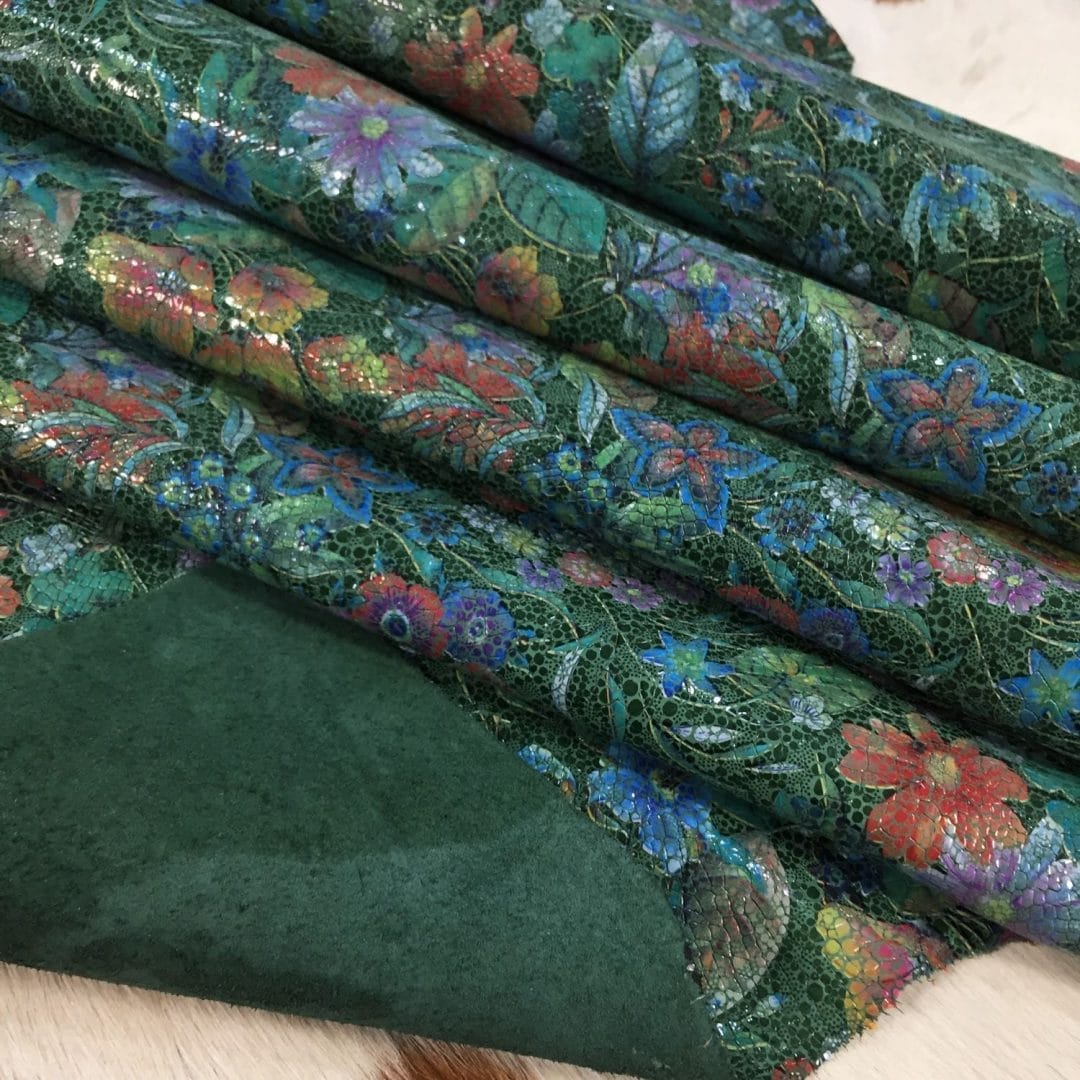 Babil Kombu Green Cow Leather Embossed-Avetco Inc 5