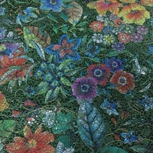 Glossy Kombu Green cow leather with snake embossed floral pattern, perfect for custom fashion and leather crafts – Avetco Inc.