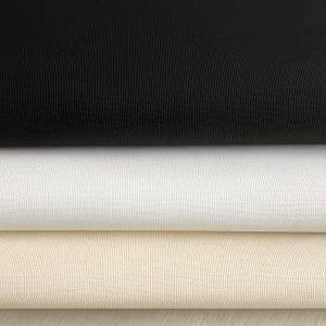 Midweight 100% cotton muslin, ideal for film production, costumes, set design, and dyeing. Available in Raw, White, and Black. Sold by 5 yards.