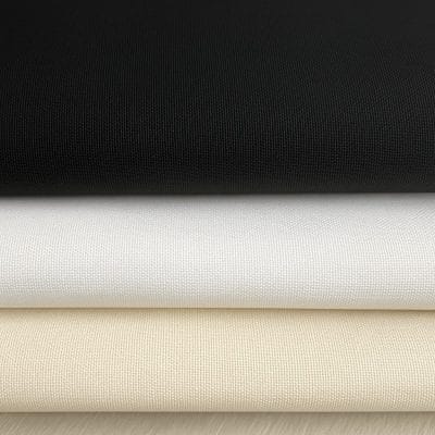 Midweight 100% cotton muslin, ideal for film production, costumes, set design, and dyeing. Available in Raw, White, and Black. Sold by 5 yards.