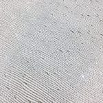 Close-up of Metallic Nubuck Cow Leather in White with Silver Foil