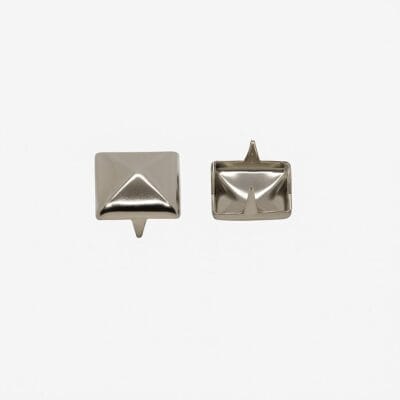 Nickel 10mm Pyramid Nail Head A60 , showing decorative studs with 4mm spike for leathercraft and accessories