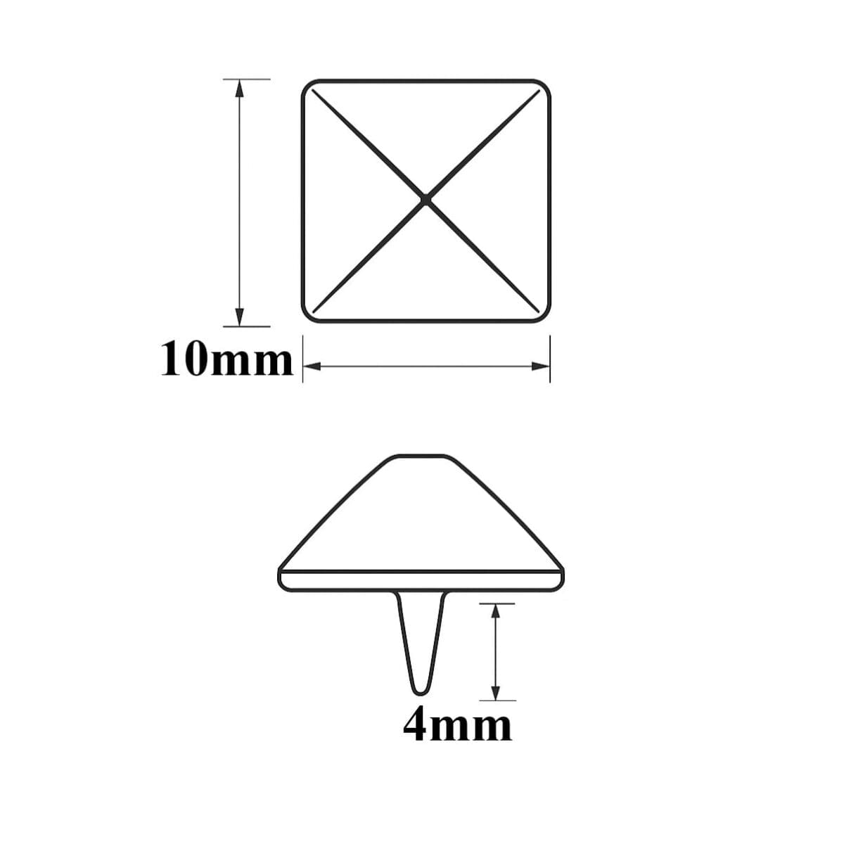 A60-10mm Pyramid Nail Head Size