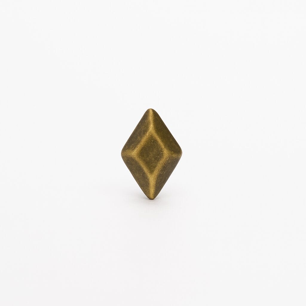 Diamond Nail Head NH69 Antique Brass Front View-Avetco