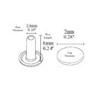 Double Cap Rivet 7 x 6 Outline-Avetco | Avetco Leather Hides and Eva Foam