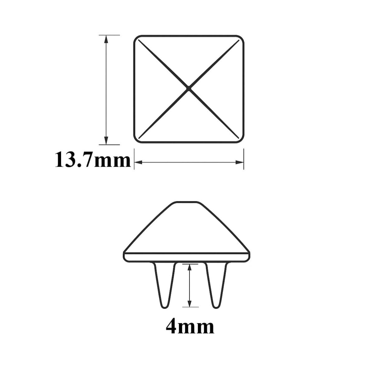 NH150-137mm Pyramid Nail Head Size-Avetco Inc