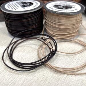 Premium round leather cords in natural and vintage tones. Sizes from 1mm to 6mm. Smooth veg-tan leather ideal for threading, beading, and lacing.