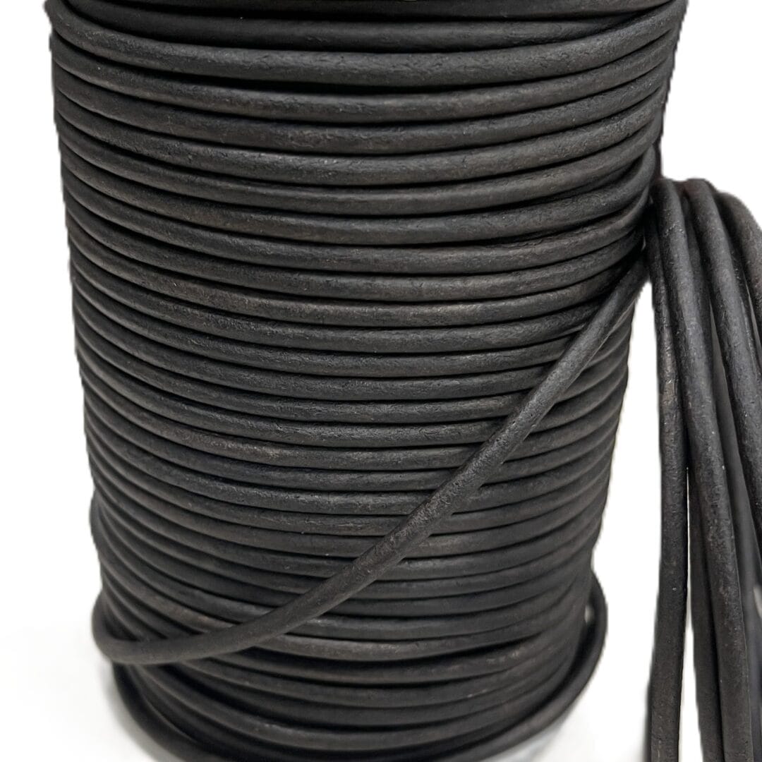 Round Leather Cords 3MM Black