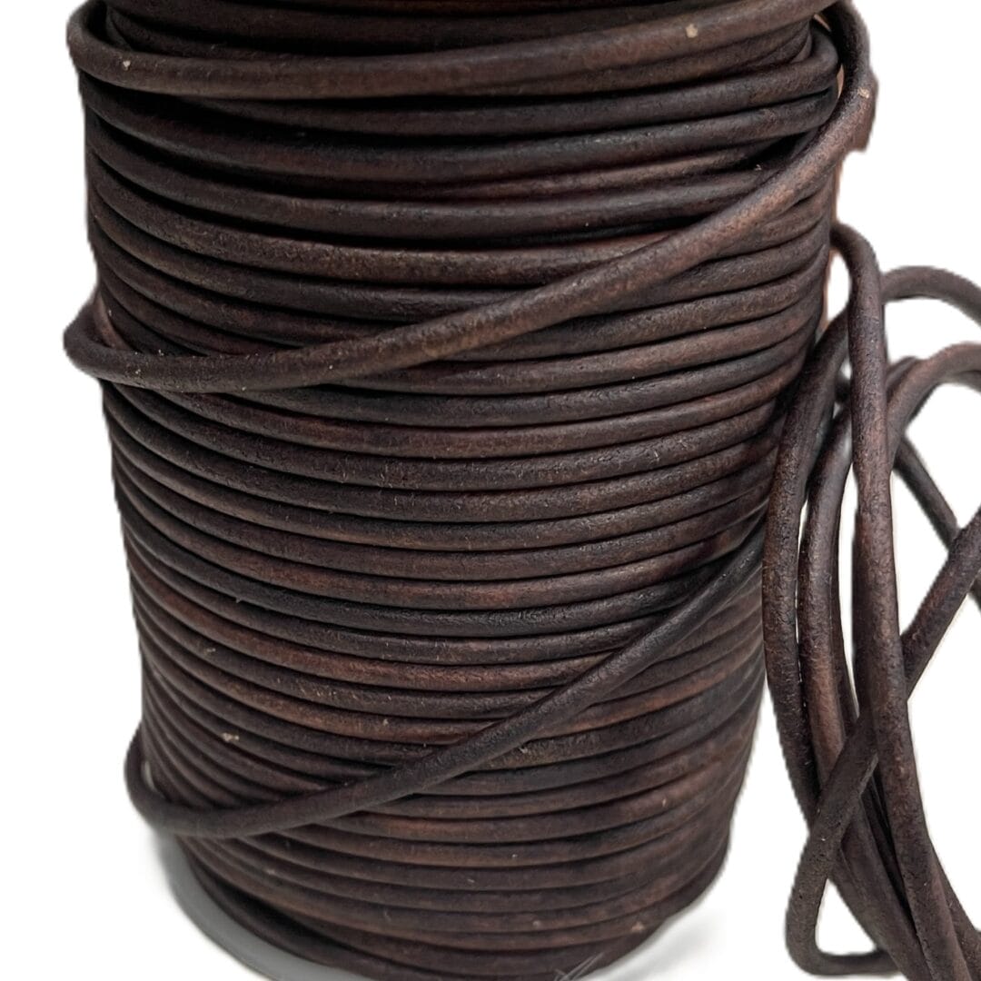Round Leather Cords 3MM Brown