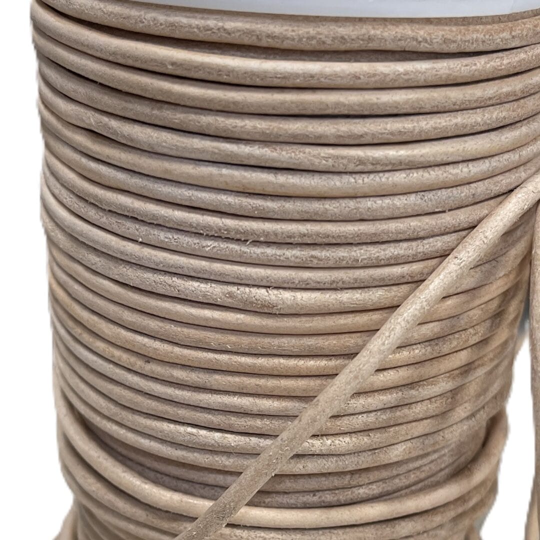 Round Leather Cords 3MM Natural
