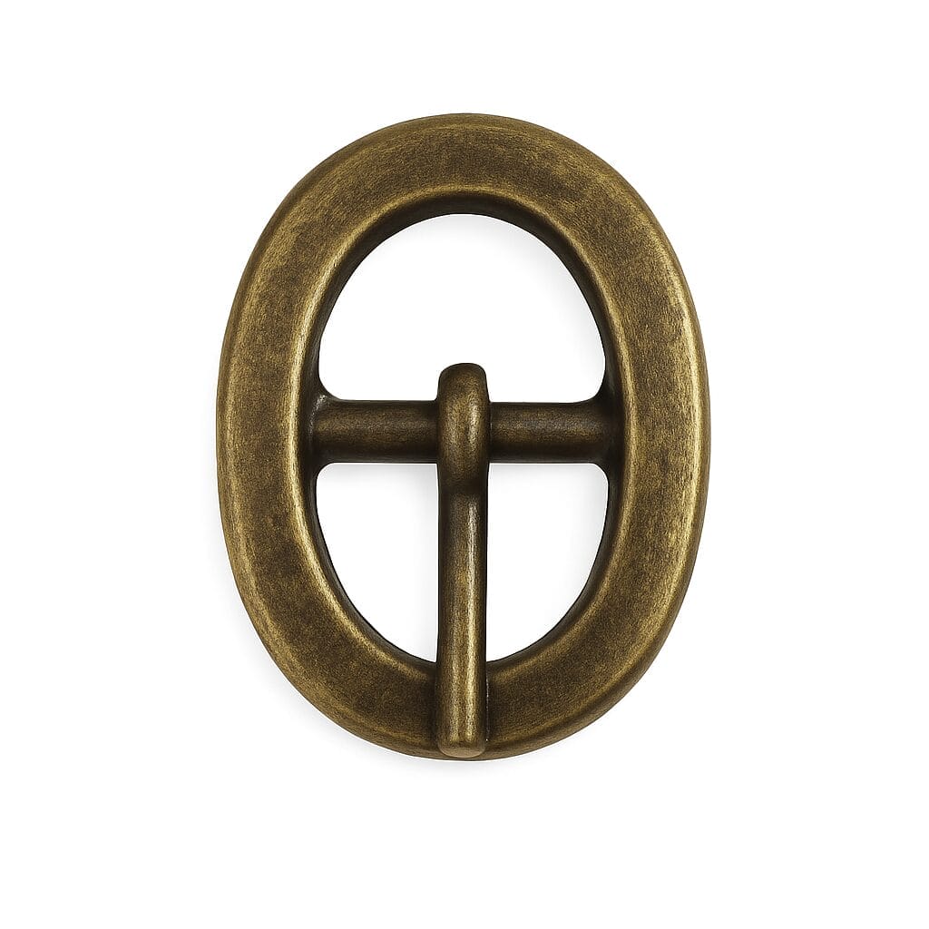 Y1007 Antique Brass Center Bar Buckle-Avetco Inc